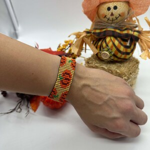 Halloween,Miyuki Bracelet, Unique Bead Woven Bracelet, Stylish Wristband for Friends, Adjustable Armband for halloween brecelet