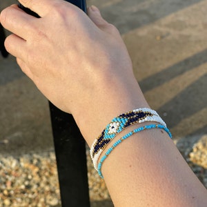 Gift for Her, Miyuki Bracelet, Unique Bead Woven Bracelet, Stylish Wristband for Friends, Adjustable Armband for Hosts,Trend Gift for Her