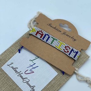 Autism Awarenes , Miyuki bracelet, Unique Bead Woven Bracelet, Stylish Wristband for Friends, Adjustable Armband for Gift for Her