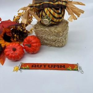 Autumn, Miyuki Bracelet, Unique Bead Woven Bracelet, Stylish Wristband for Friends, Adjustable Armband for autumn brecelet