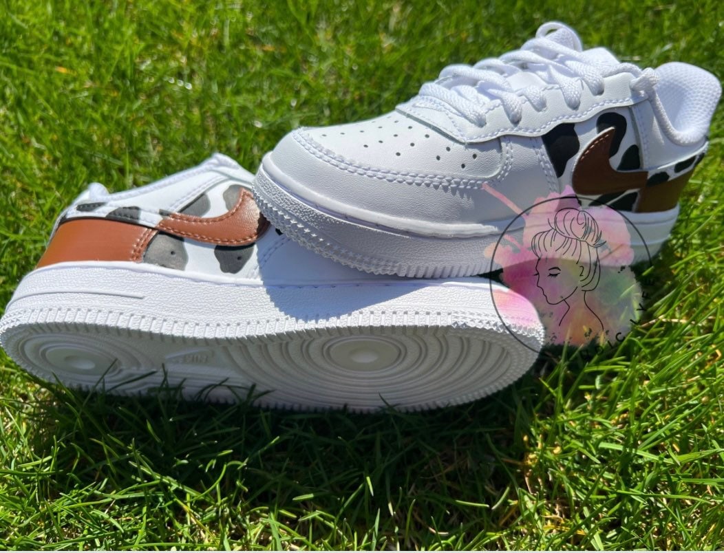 custom cow print air force