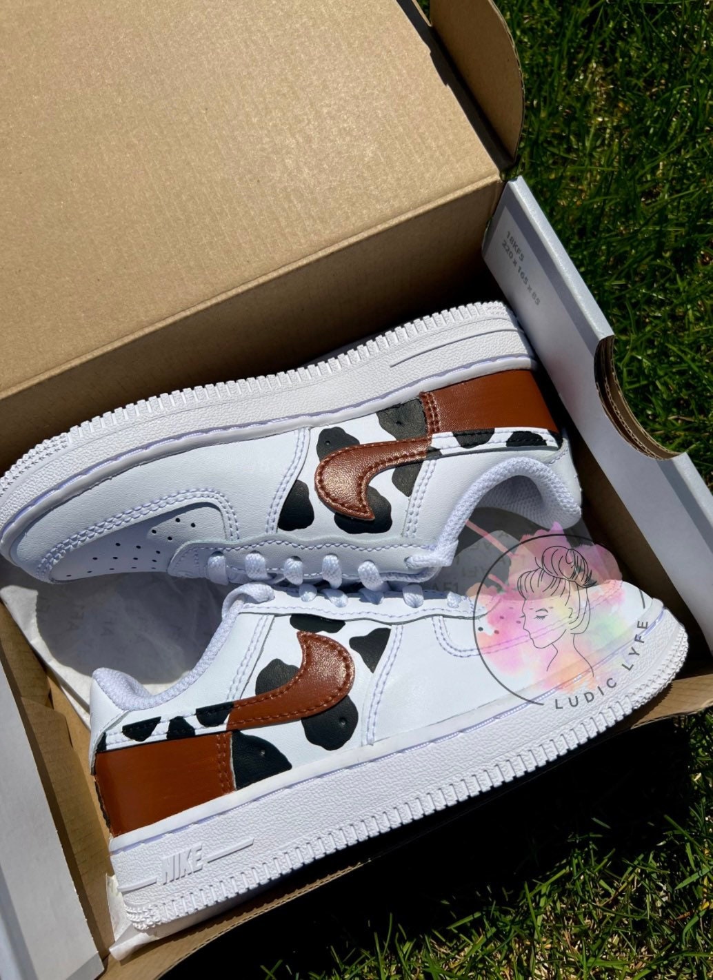 custom cow print air force