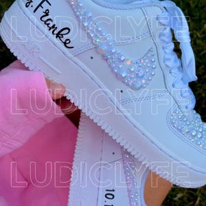Custom Pearl Rhinestone Air Force 1 Wedding Shoes