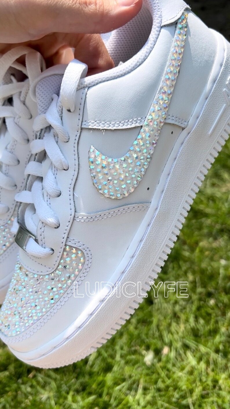 Custom Bling Air Force 1 Rhinestone Shoe Rhinestone Air Etsy