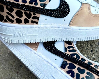 cheetah nike air force ones