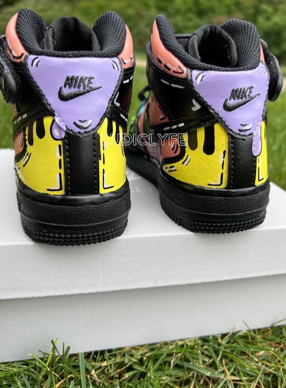 Custom Cartoon Drip Air Force 1 Shoes: Hand-painted - Etsy