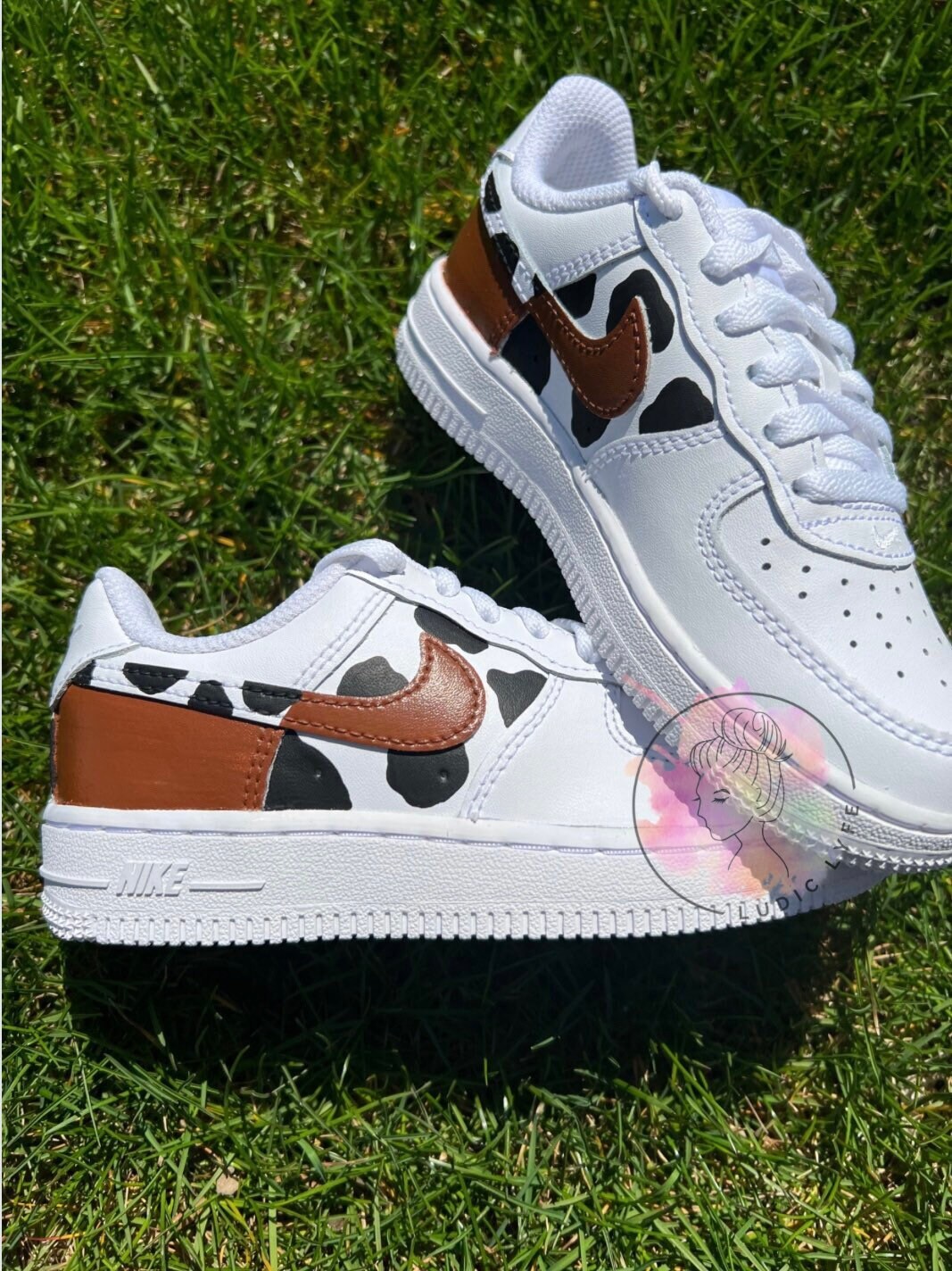 custom cow print air force