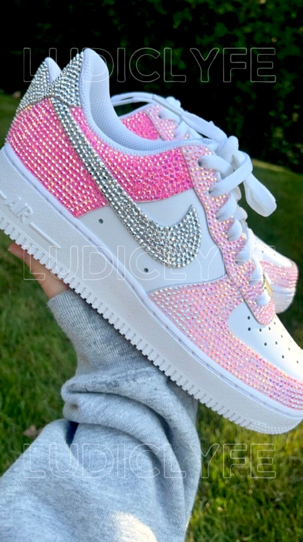 NIKE AIR FORCE 1 Tiffany Glitter ロープカスタムスニーカー