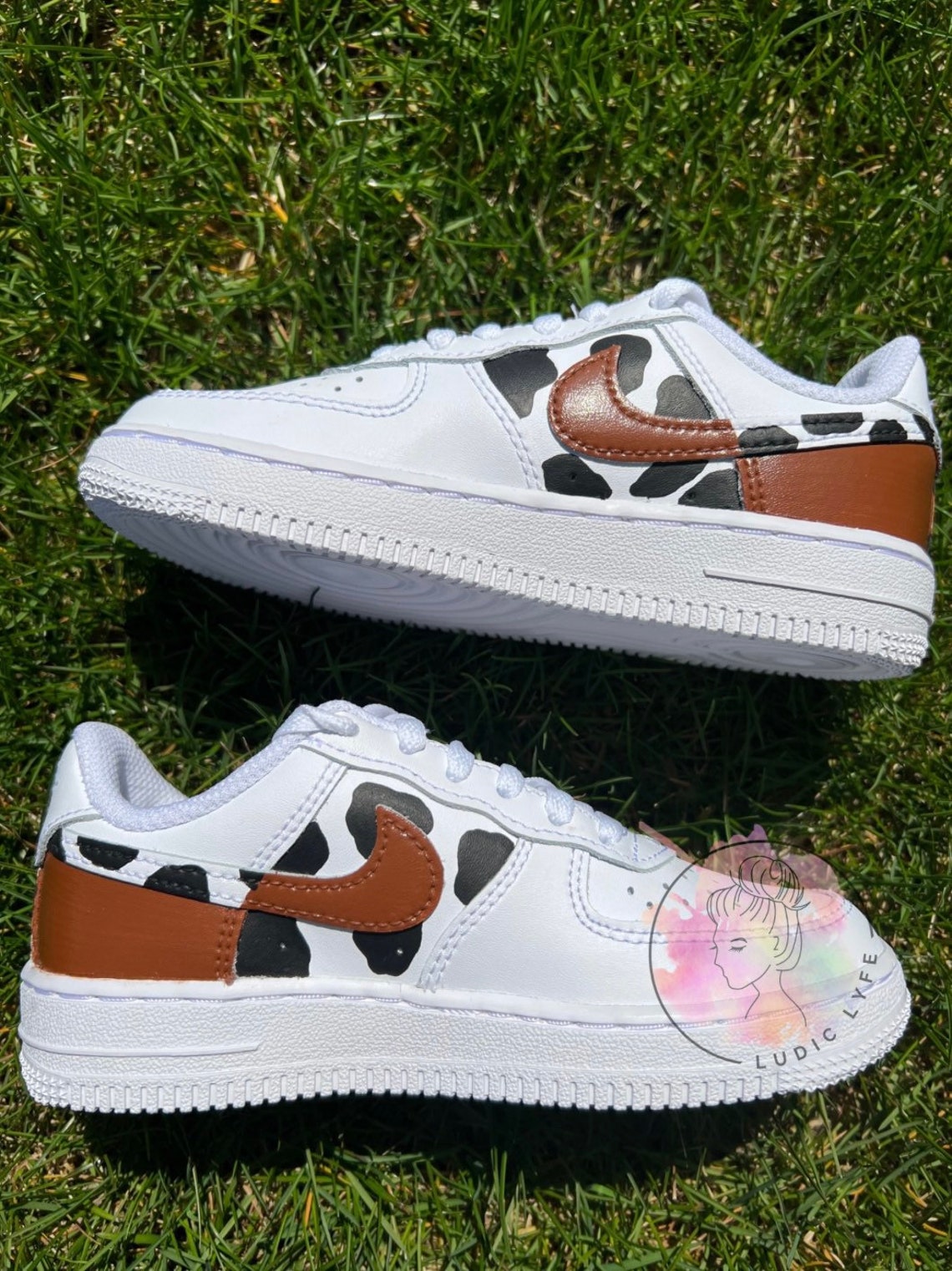 custom cow print af1