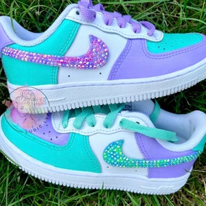 Color personalizado con pedrería Air Force 1, pedrería, gema, bling af1