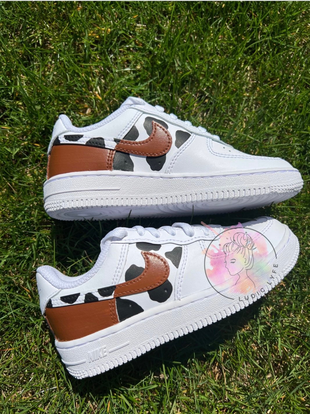 custom cow print air force