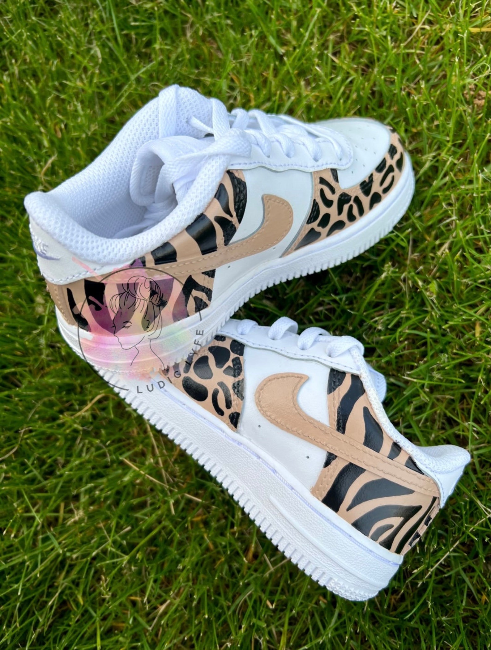 cheetah print air force ones