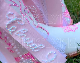 Cloud 9 tour cowboy boots, Megan Moroney inspired boots, Bedazzled Cowboy Boots