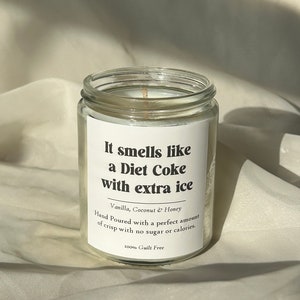 It smells like a Diet Coke with extra ice - 8 oz Scented Candle