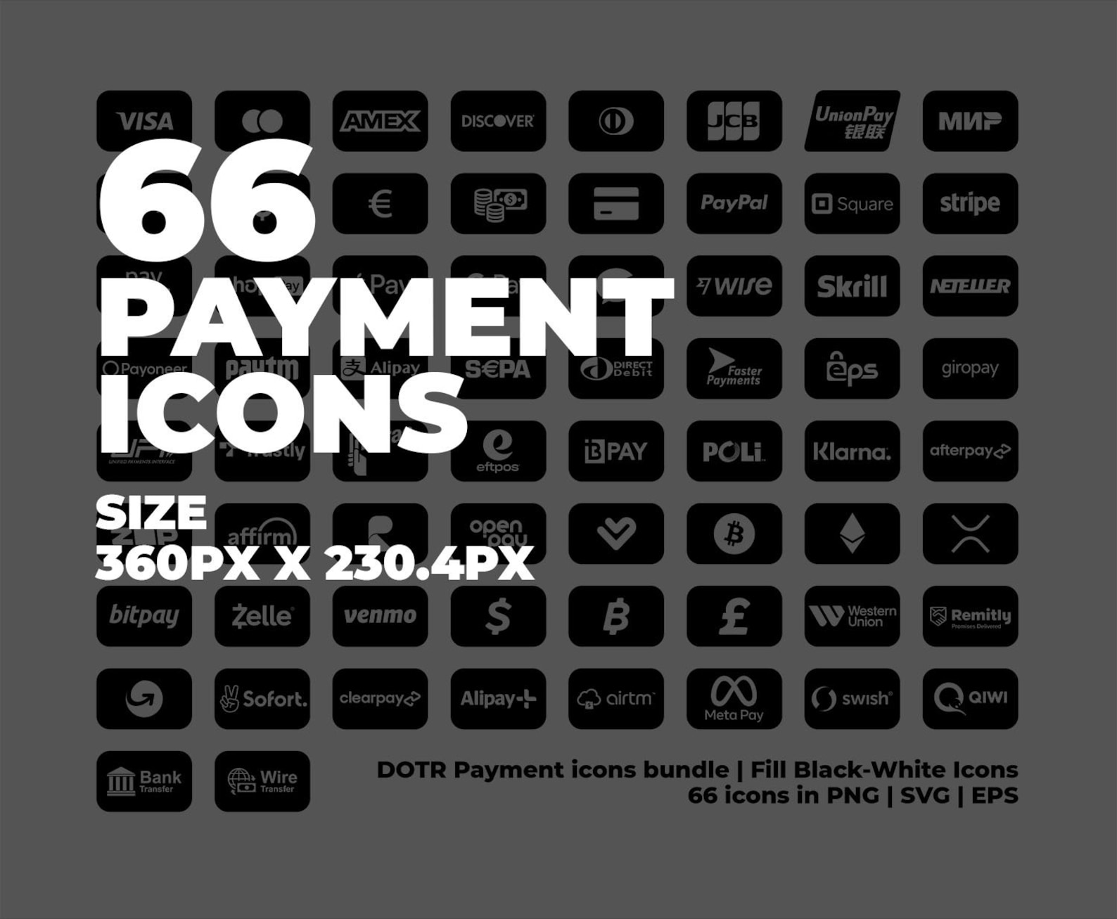 330 Payment Icons: PNG, EPS, SVG Files - Website & Cricut (digital ...