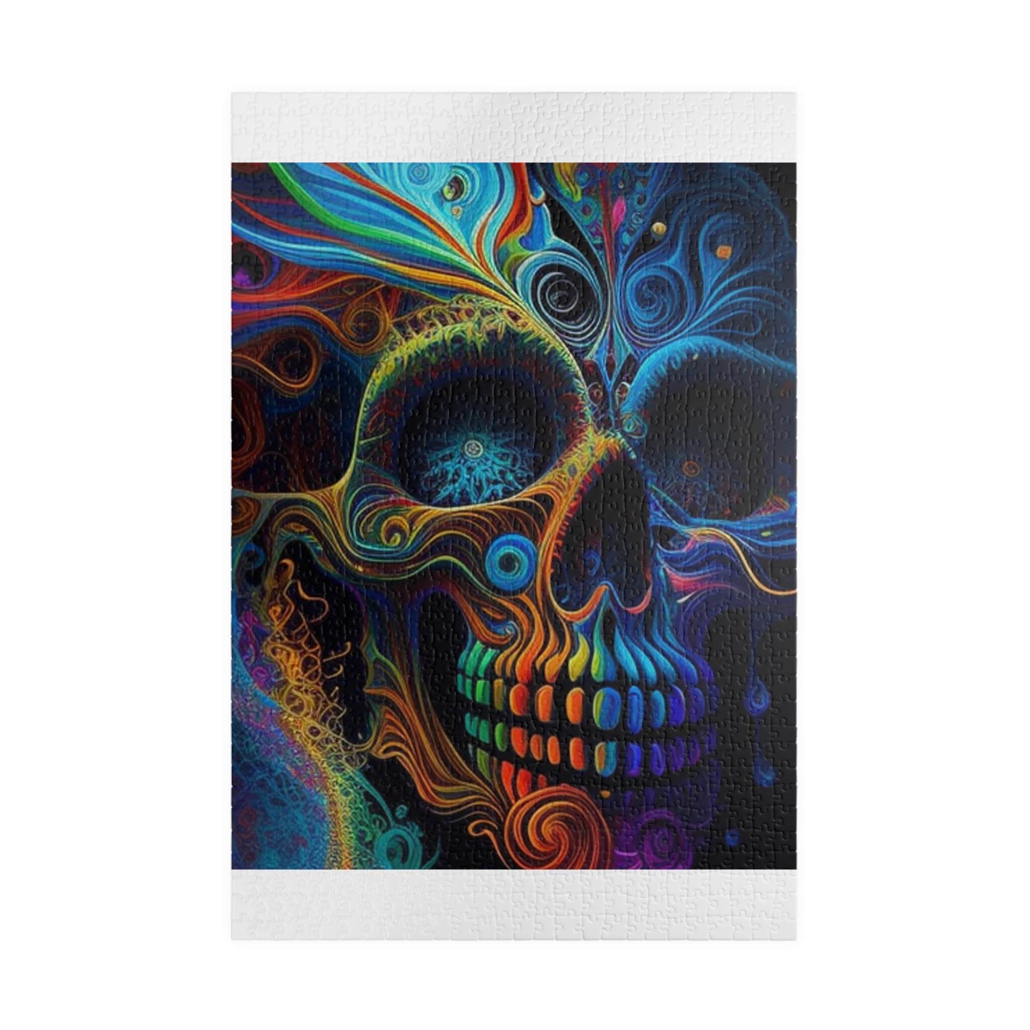 Skull Horror Jigsaw Puzzle Halloween Scary Activity Gothic Etsy