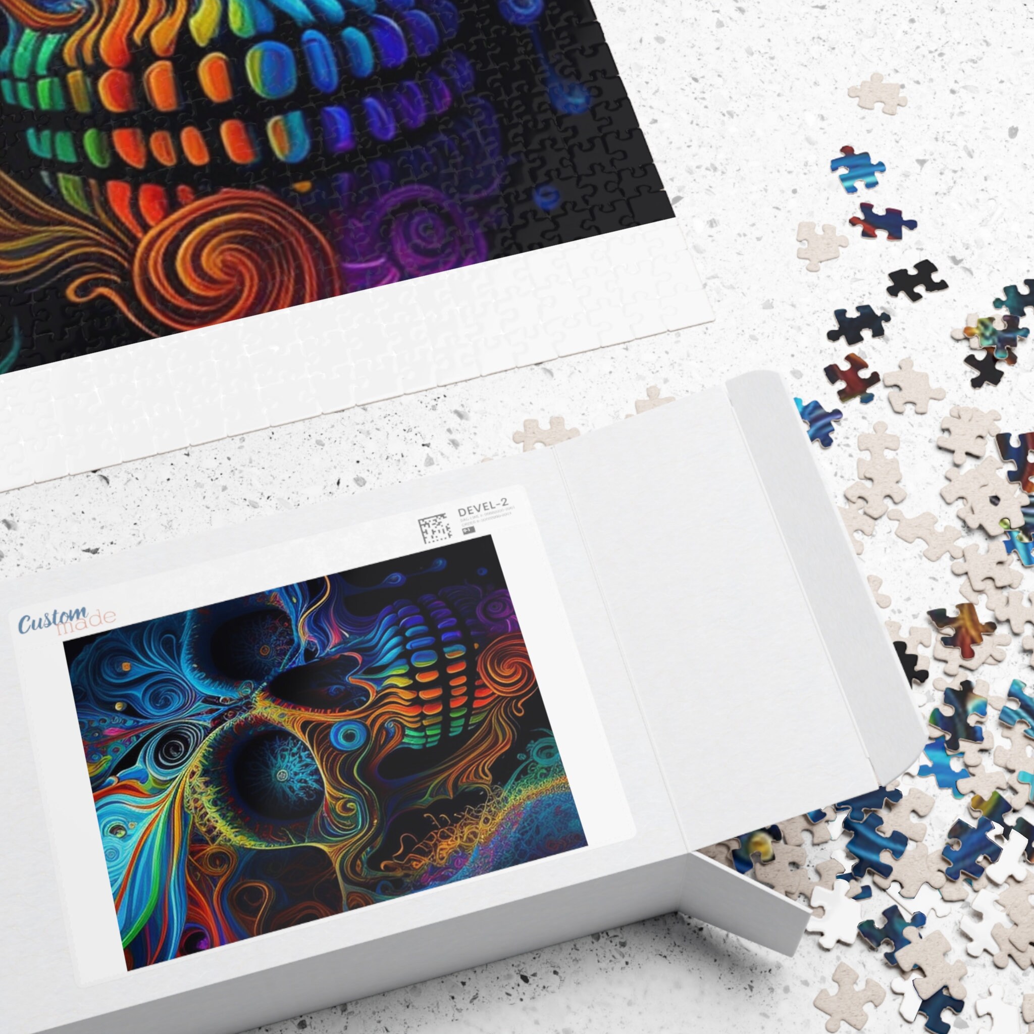 Skull Horror Jigsaw Puzzle Halloween Scary Activity Gothic Etsy