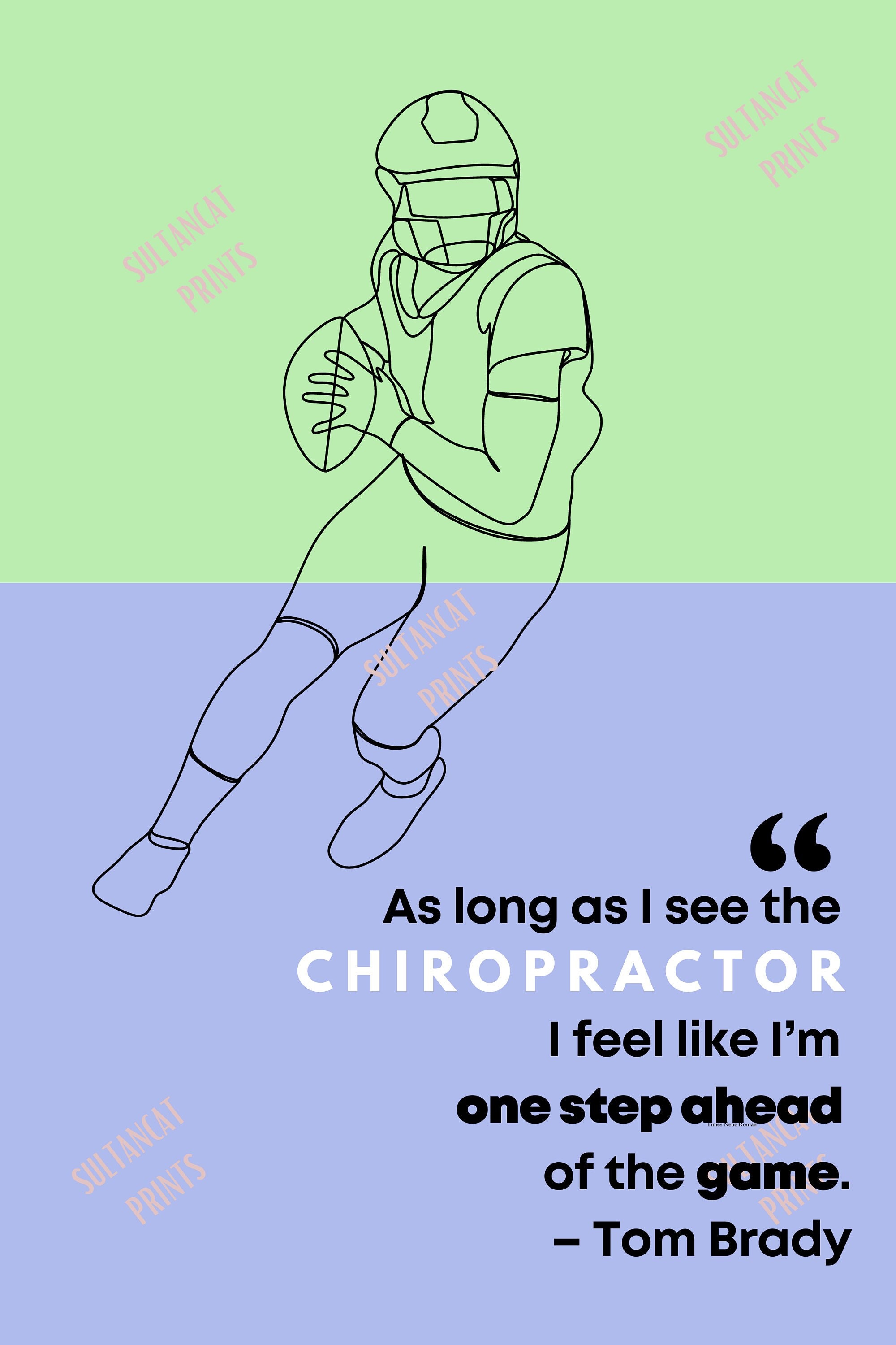 Chiropractor Poster // Tom Brady // Sports Etsy