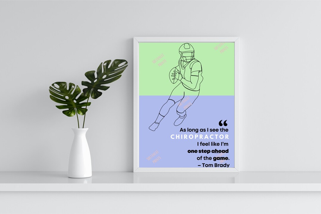 Chiropractor Poster // Tom Brady // Sports Etsy