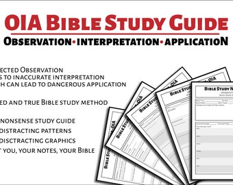 OIA Bible Study Guide: Observation, Interpretation, Application