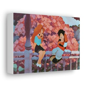 Max and Roxanne Canvas Print | Goofy Movie Print | Disney Print | 90s Disney