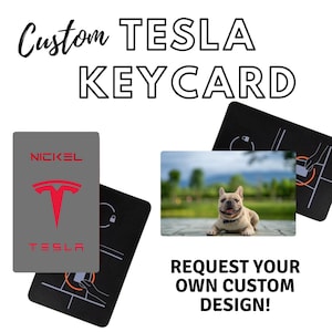 Calcomanía de vinilo personalizada para tarjeta de llave Tesla