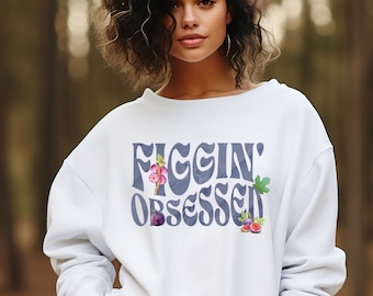 Fig Lover Sweatshirt, Fruit Shirt, Abstract Botanical Tee, Cottagecore Shirt, Autumn Harvest Shirt, Cozy Fall Shirt