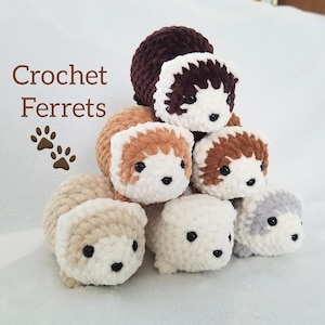 Amigurumi Ferret Crochet Plushie - Handmade Stuffed Animal *MADE TO ORDER*