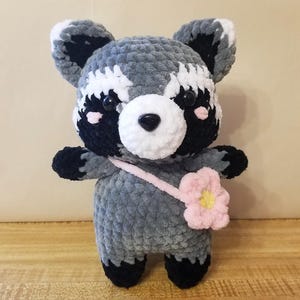 Amigurumi Raccoon Crochet Plushie - Handmade Stuffed Animal *MADE TO ORDER*