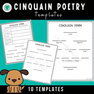 Cinquain Poetry - 10 Templates