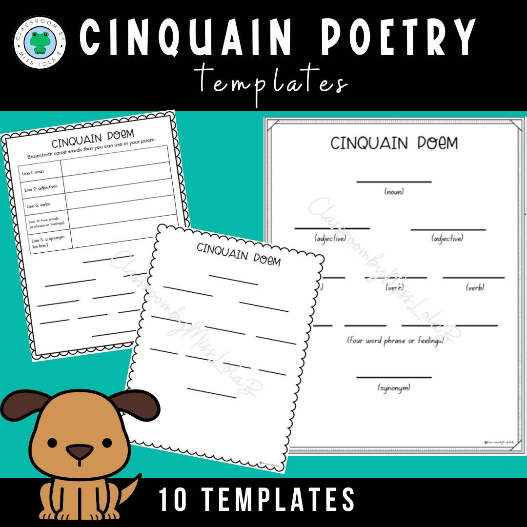 Cinquain Poem Template Cinquain Poem Template