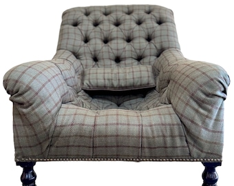 Ralph Lauren Home Mayfair Tufted Chair In Cypress Plaid