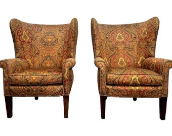 Set of 2 Ralph Lauren Kerry Wing Chairs