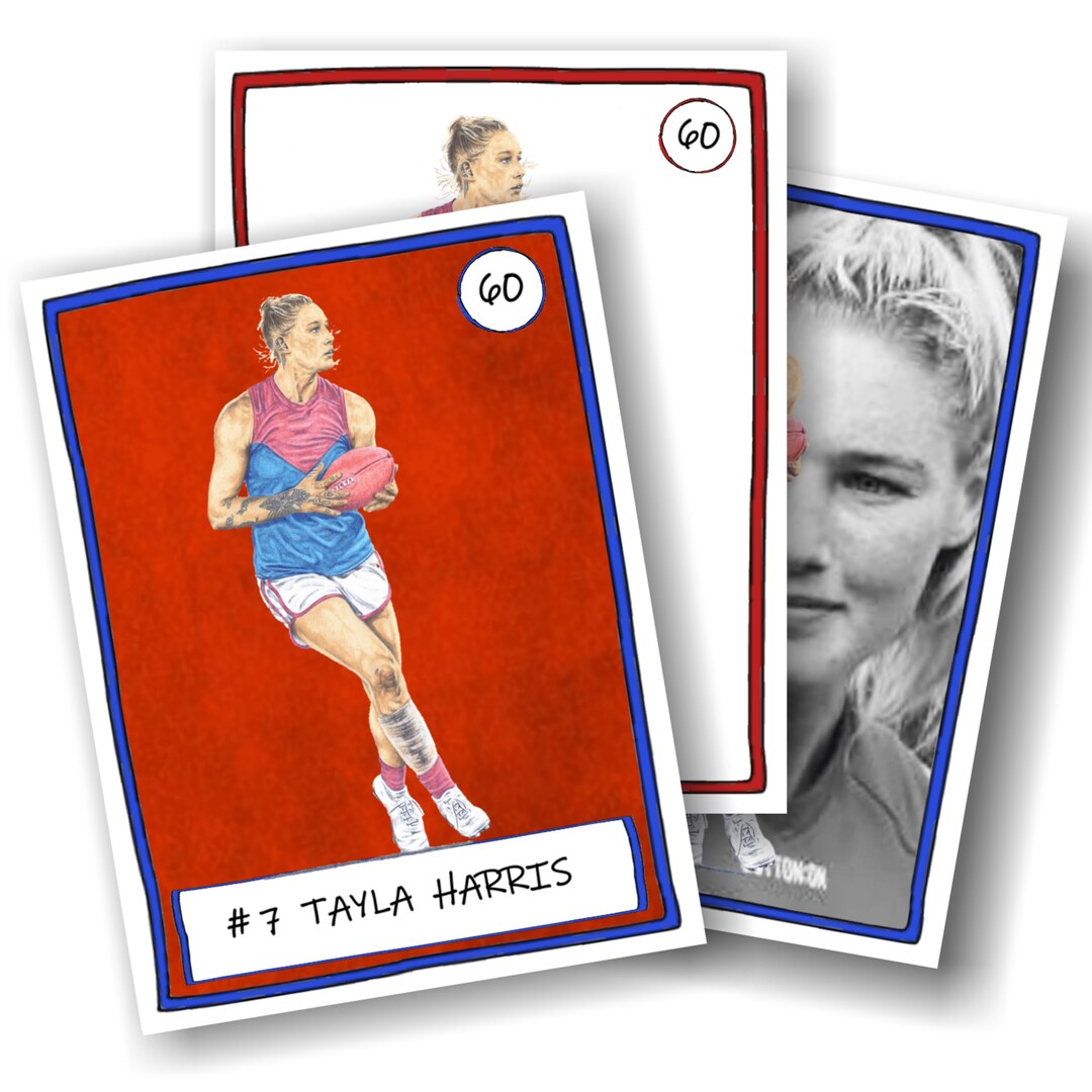Football Cards / Melbourne Womens Football Art Card 60 Etsy