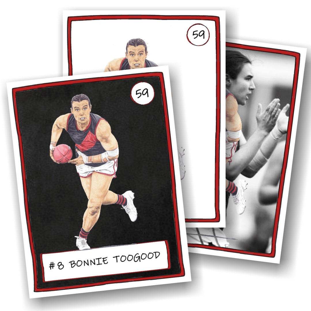 Football Cards Womens Football Art Card 59 Bonnie Toogood Etsy