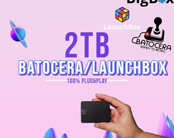 Batocera, BigBox - StartBox in 1 ! Arcade Spiele Sammlung - Hochkomprimierte (3,8 TB) Emu externe Festplatte - Rog Ally Kompatibilität!
