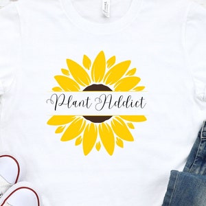 Garden Addict Tshirt, Garden Tshirt, Love your Garden tshirt, sunflower tshirt, Mother&#39;s Day Tshirt Unisex Jersey Short Sleeve Tee
