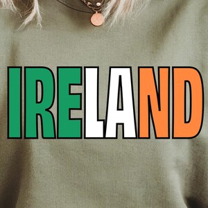 Ireland Crewneck Sweatshirt, St. Patrick&#39;s Day Gift, Unisex Sweater, Cozy Irish Apparel, Casual Wear, Holiday Sweatshirt, Travel Apparel