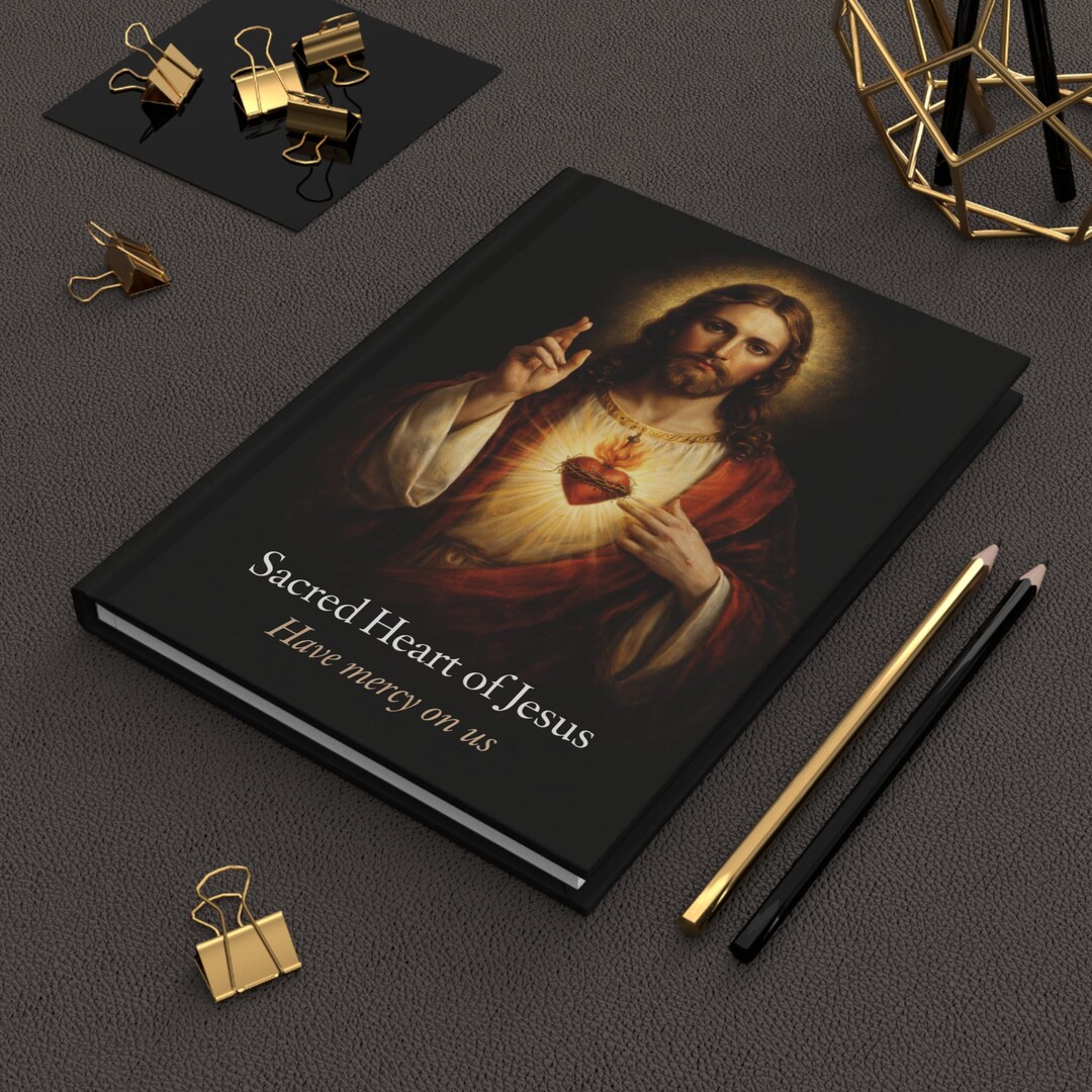 Sacred Heart of Jesus Catholic Prayer Journal | Lined Devotional ...