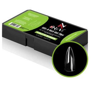 Nail Gel-X Natural  Stiletto Medium Tips Set - NeVi USA Premium Quality, 600 Tips in 12 Sizes - Complete DIY Nail Extension Kit