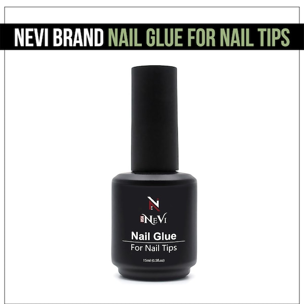 NEVI USA Strong Nail Glue 15ml: Professional-Grade Adhesive for Acrylic Nails, Press On Nails, and Nail Tips Long-Lasting, Easy Application