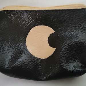 Hand Painted Crescent Moon Coin Purse