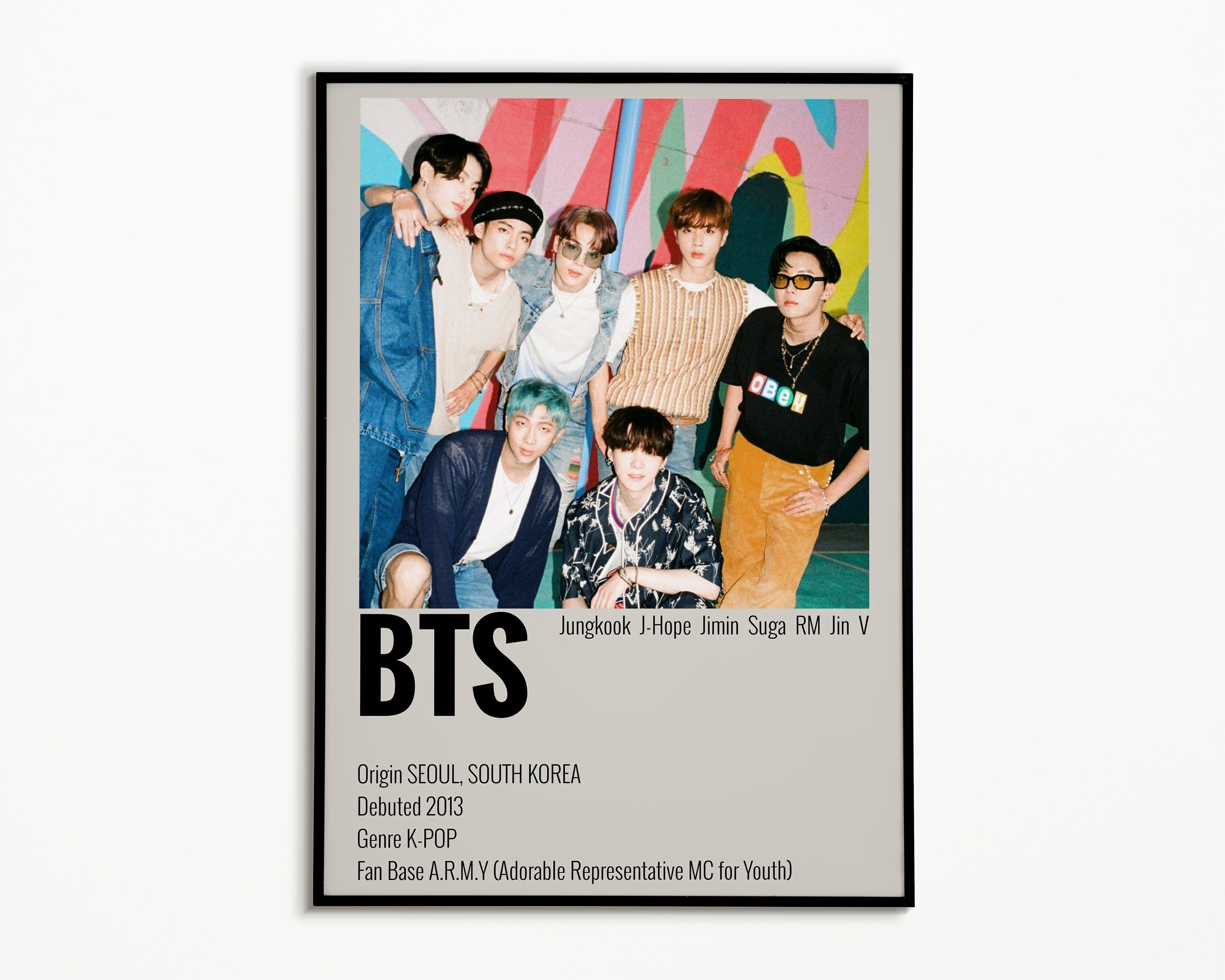 Bts Poster Bts Kpop Minimalist Poster Bts KPOP Polaroid Etsy