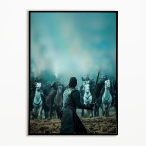 Game of Thrones Poster| Jon Snow Poster| Battle of Bastards Poster| High Quality| Legendary |Wall Art| Flexible Sizes(12x18 20x30 24x36)