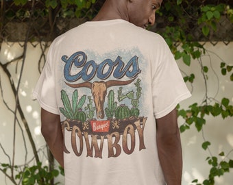 Coors Rodeo 90s Cowboy T-Shirt, Vintage 2000s Graphic Western Shirt, Retro Coors Tee, Rodeo Relaxed Adult Unisex Shirt, Wild West Gift