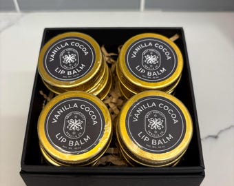 Vanilla Cocoa Lip Balm Tins - handmade