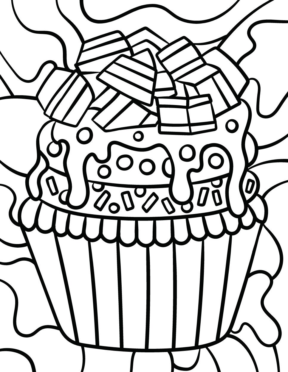 Adorable Sweet Treats Coloring Book: Fun And Cute Cupcakes, Lovely  Illustrations Of Delicious Desserts Provides Relaxation, Easy Coloring  Pages For Toddlers Kids Adults Colorists - Lotus, Southern, 9798373523462