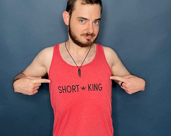 SHORT KING Tank Top, Boyfriend Gift, Gift for Him, Gay Shirt, LGBT Tanks for Men, Short King Pride Tank