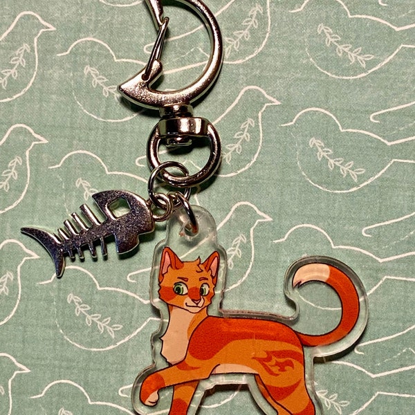 Warrior Cat Acrylic Keychain Etsy