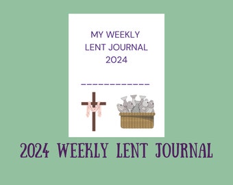 Instant Download Kids Lent Journal- Fun Family Lent Activity Pages - Catholic Printable - Children's Faith - Reflection Journal